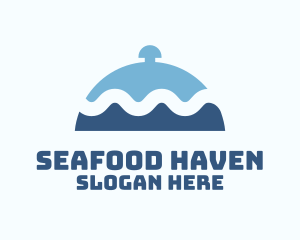 Wave Seafood Platter logo design