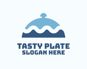 Wave Seafood Platter logo design