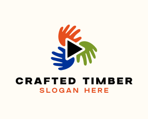 Hands Play Craft Tutorial logo design