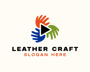 Hands Play Craft Tutorial logo design