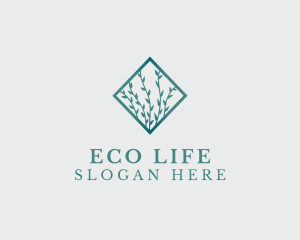 Organic Garden Leaves logo design