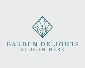 Organic Garden Leaves logo design