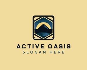 Mountain Hike Adventure logo design