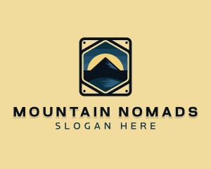 Mountain Hike Adventure logo design