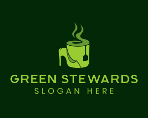 Green Tea Shoe Cafe  logo design