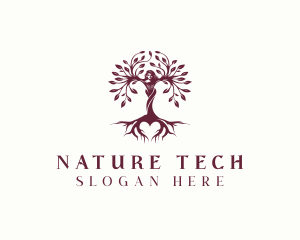 Environmental Woman Tree Planting logo design