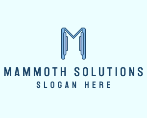 Tech Firm Letter M logo design