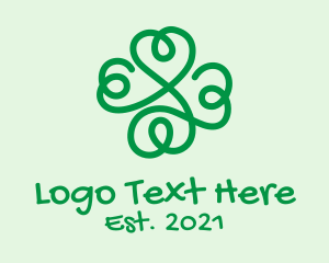 Shamrock Heart Scribble logo