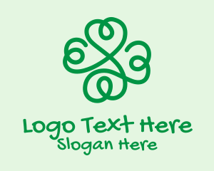 Shamrock Heart Scribble Logo