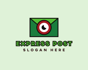 Mail Envelope Lens logo design