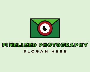 Mail Envelope Lens logo design