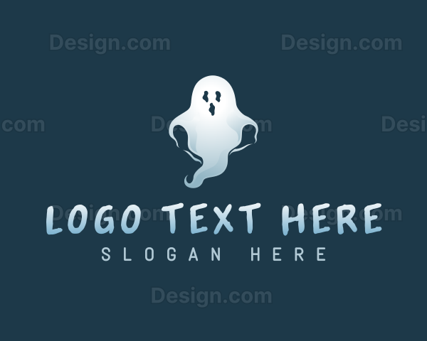 Spooky Scary Ghost Logo