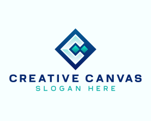 Tech Multimedia Creative Letter C logo design