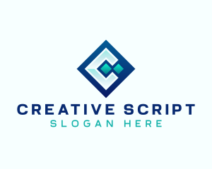 Tech Multimedia Creative Letter C logo design