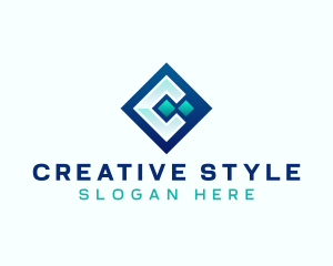 Tech Multimedia Creative Letter C logo design