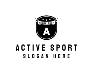 Sports Shield Banner logo