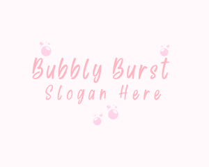 Pink Bubbles Business logo design