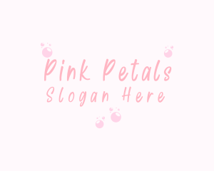 Pink Bubbles Business logo design