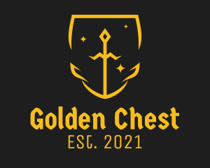 Golden Knight Badge  logo design