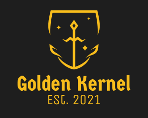 Golden Knight Badge  logo design