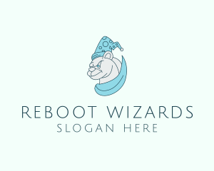 Polar Bear Wizard logo design