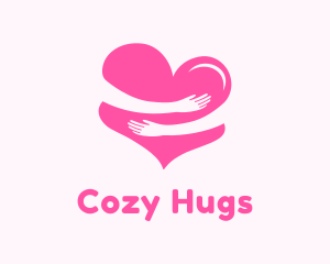 Romantic Love Hug logo design