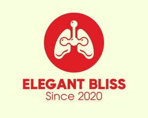 Red Respiratory Lungs logo