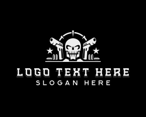 Mercenary Skull Pistol Logo