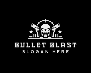 Mercenary Skull Pistol logo design