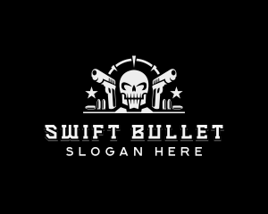 Mercenary Skull Pistol logo design