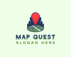 Location Pin Map logo design