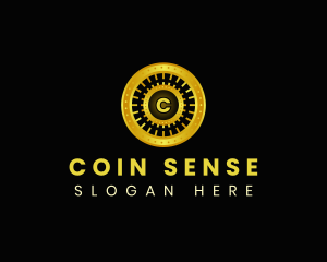 Coin Crypto Currency logo design