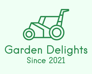 Green Lawn Mower  logo design