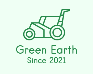 Green Lawn Mower  logo design