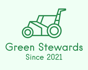 Green Lawn Mower  logo design