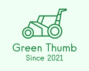 Green Lawn Mower  logo design