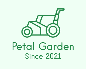 Green Lawn Mower  logo design