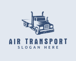 Flatbed Truck Logistics logo design