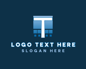 Pixelated Letter T logo