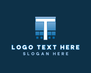 Pixelated Letter T Logo