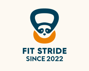 Panda Fitness Kettlebell  logo design