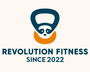 Panda Fitness Kettlebell  logo design