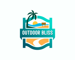 Summer Beach Island Resort logo design