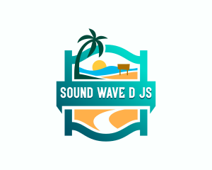 Summer Beach Island Resort logo design