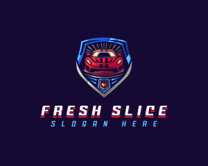 Shield Race Car logo design