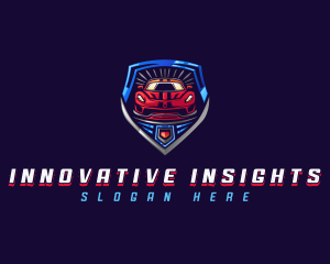 Shield Race Car logo design