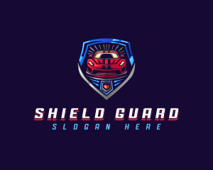 Shield Race Car logo design