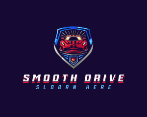 Shield Race Car logo design