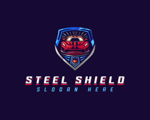 Shield Race Car logo design