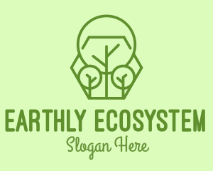 Geometric Plant Linear logo